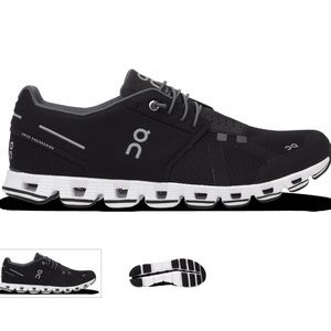 On Cloud Mens Running Shoes Black/White 19.0000 Size 12 (WORN ONCE)
